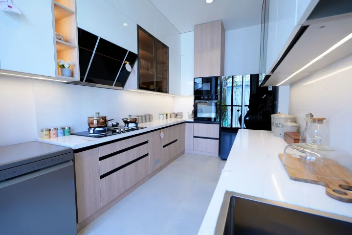 Premium interior visualisation - material and finish language