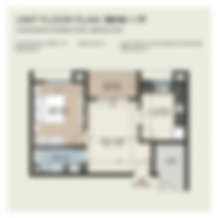 1 BHK Floor Plan – Casagrand Kumbalgodu