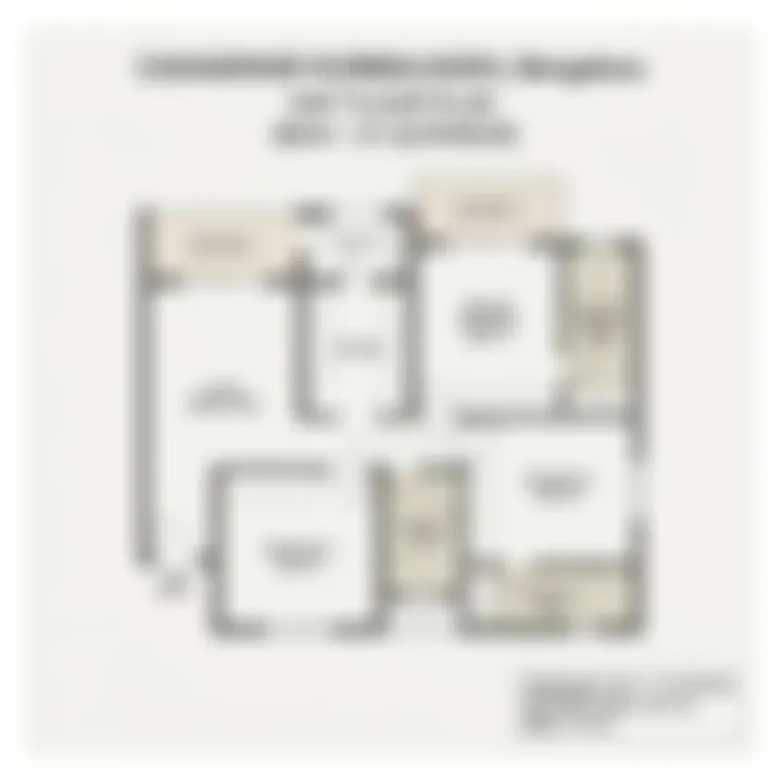 3 BHK Superior Floor Plan – Casagrand Kumbalgodu