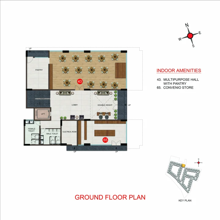 Clubhouse ground-floor plan at Casagrand Moondance Kumbalgodu